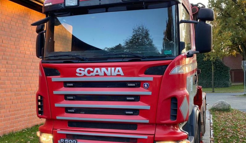 SCANIA R500 8×4 2007 Hidrogrua FASSI F900 XP27 lleno