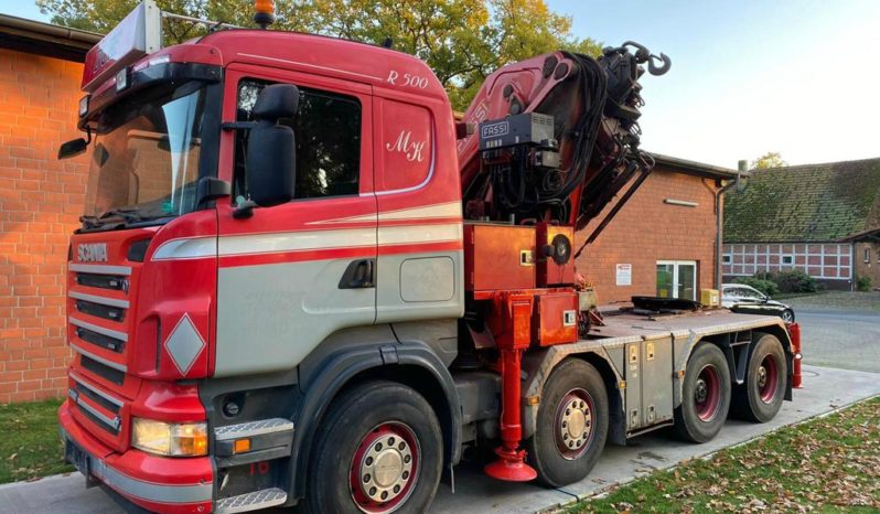 SCANIA R500 8×4 2007 Hidrogrua FASSI F900 XP27 lleno