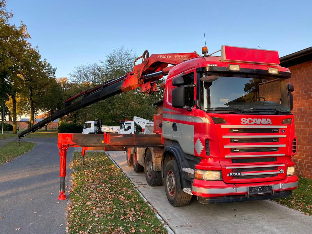 SCANIA R500 8×4 2007 Hidrogrua FASSI F900 XP27