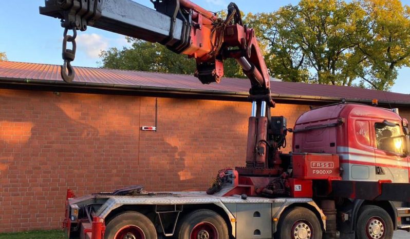 SCANIA R500 8×4 2007 Hidrogrua FASSI F900 XP27 lleno