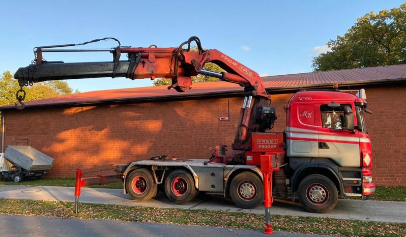 SCANIA R500 8×4 2007 Hidrogrua FASSI F900 XP27 lleno