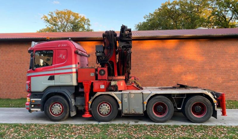 SCANIA R500 8×4 2007 Hidrogrua FASSI F900 XP27 lleno