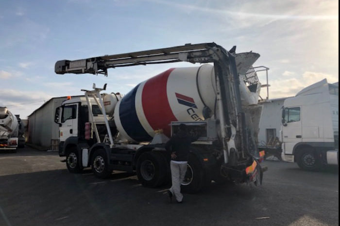 MAN TGS 32.400 8×4 Trompo Hormigonero Cinta THEAM lleno