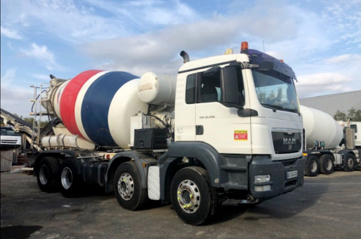 MAN TGS 32.400 8×4 Trompo Hormigonero Cinta THEAM lleno