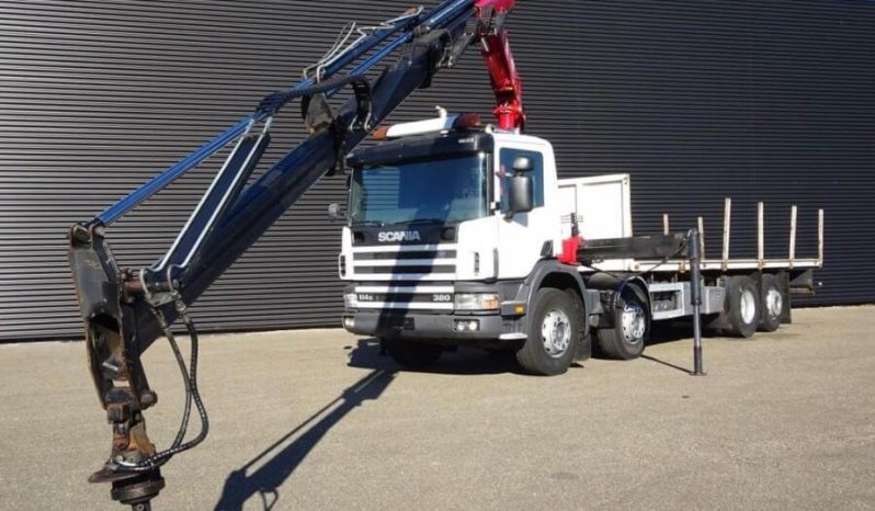 Scania 114G 380 8×2 Hidrogrua HIAB HMF K3 lleno