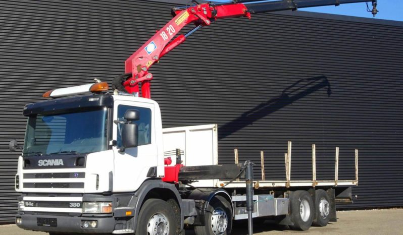 Scania 114G 380 8×2 Hidrogrua HIAB HMF K3 lleno