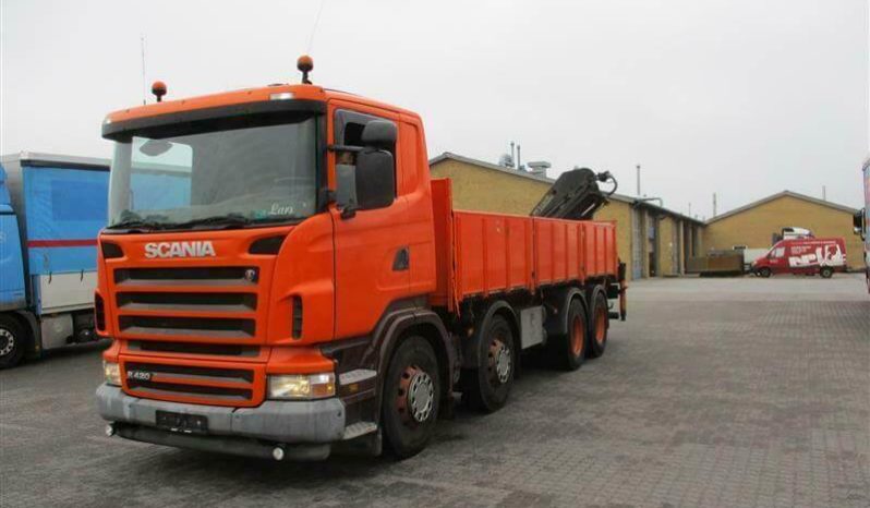 Scania R420 8×4 2006 Hidrogrua Palfinger PK 12502 y Volcadora Bi Lateral lleno