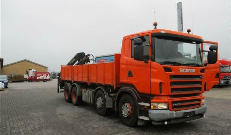 Scania R420 8×4 2006 Hidrogrua Palfinger PK 12502 y Volcadora Bi Lateral lleno