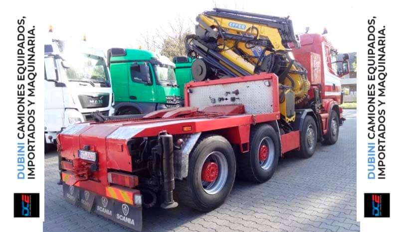 SCANIA 480 8×4 + Hidrogrua EFFER 1250 + Jib lleno