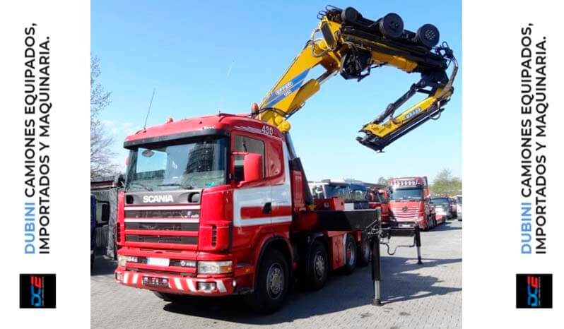 SCANIA 480 8×4 + Hidrogrua EFFER 1250 + Jib lleno