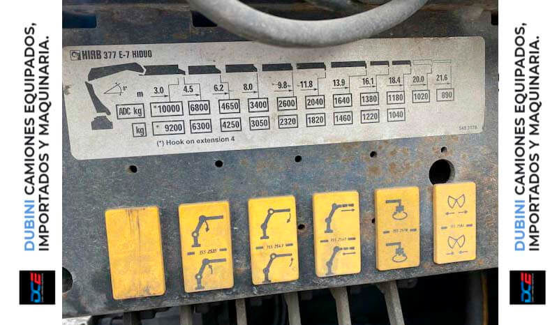 SCANIA P380 8×2 + Hidrogrua HIAB 377 XS Hiduo lleno