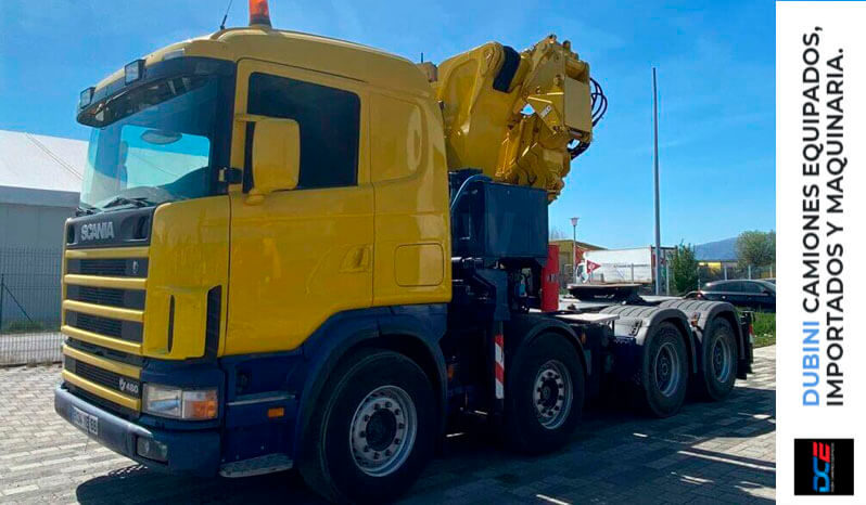 SCANIA R164 LA 480 con Hidrogrua EFFER 720 + Jib lleno