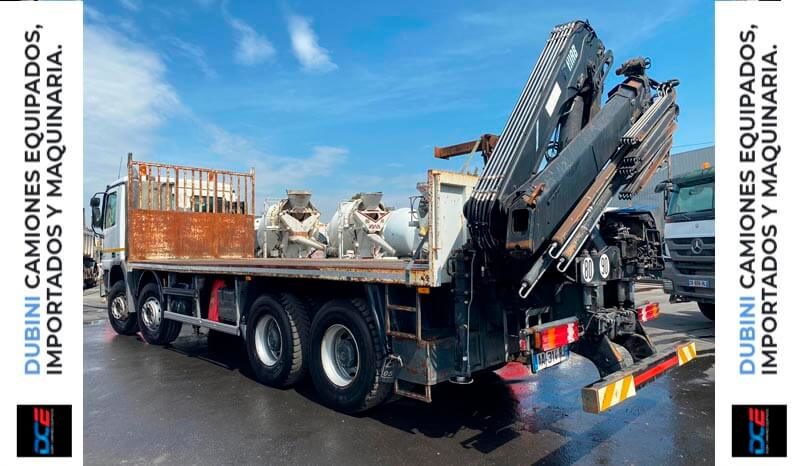 Mercedes Benz Actros 3140 8×4 + Caja Playa + Hidrogrua HIAB 166 ES-4 Hidou lleno