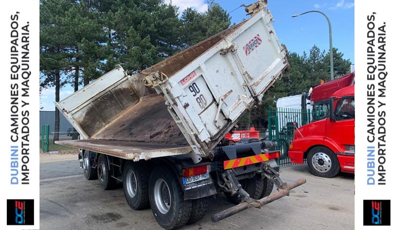 SCANIA  P380 8×4 + Volcadora Trilateral 16m3 lleno