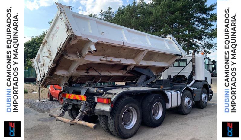 SCANIA  P380 8×4 + Volcadora Trilateral 16m3 lleno