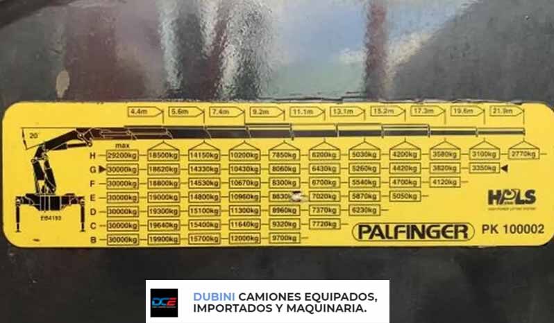 Mercedes Benz Actros 4150 8×4 Hidrogrua Palfinger lleno